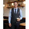 thumbnail image 5 of COOFANDY Men's V-Neck Sleeveless Business Suit Vests Slim Fit Wedding Waistcoat, 5 of 6