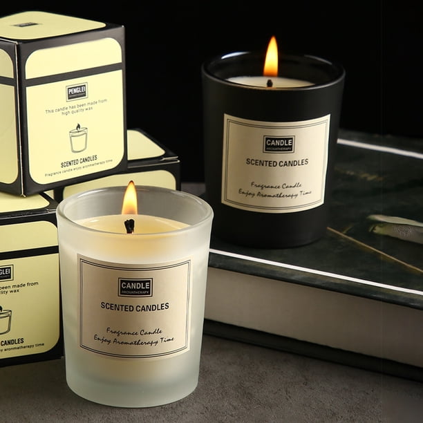 Set de regalo de velas aromáticas - 50g de vela de cera para aromaterapia, relajación y decoración del hogar - blanca, 6,4x5,4x5,4cm