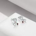 thumbnail image 2 of AOBOCO Nurse Day Gifts Sterling Silver Stethoscope Earrings Simulated Birthstone Crystals, Fine Jewelry Gifts for Nurse Doctor RN Medical Student, 2 of 5