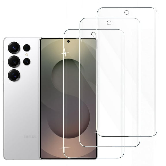 ZYQEEE 3-Pack Clear Screen Protector Tempered Glass for Samsung Galaxy S25 Ultra,Easy Installation, Case Friendly for Samsung S25 Ultra