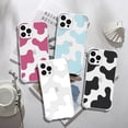 thumbnail image 6 of Compatible with iPhone 12 Pro Max Phone Case for Women, Transparent Shell Four Corner Protection Edge with Cute Cow Print Design, Lens Edge Raised Protection for iPhone 12 Pro Max 6.7"-Black, 6 of 12
