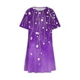 thumbnail image 5 of Women Plus Size Dresses Womens Casual Printed Short Sleeve Round Neck Ladies Dress, 5 of 7