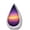 Purple-3, variant on Sunset Urn for Daughter and Son - 10 Inch Purple Teardrop Memorial Urn - Large Human Cremation Ash Holder - Funeral Adult Ashes Container for Men & Women
