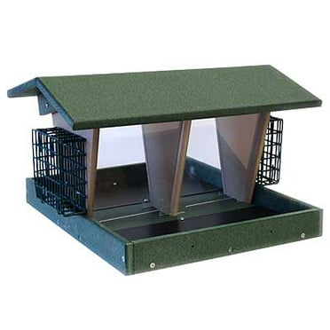 Songbird Essentials Large Double Hopper Seed and Suet Feeder