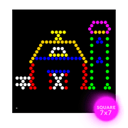 IllumiPeg Farm refill templates for Lite Brite Cube, Flat-Screen (10 sheets, 7x7)