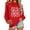 B Red, variant on Wovix Sweatshirts for Women Valentine's Days Heart Print Shirt Love Vibes Long Sleeve Pullover Trendy Streetwear Tops Anniversary Wear