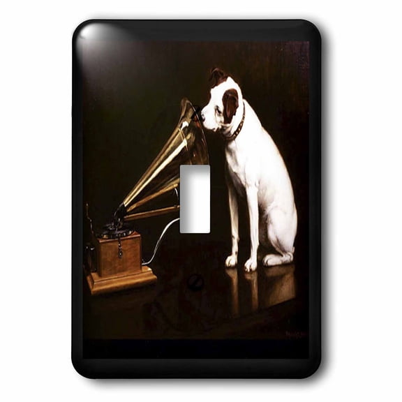 3dRose Vintage RCA Dog and Victrola - Single Toggle Switch (lsp_39018_1)