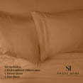 thumbnail image 3 of Sweet Home Collection Queen Sheet Sets, Classic 1800 Series Deep Pocket 4 Piece, Luxury Soft Microfiber Bed Sheet Sets, Mocha, 3 of 4