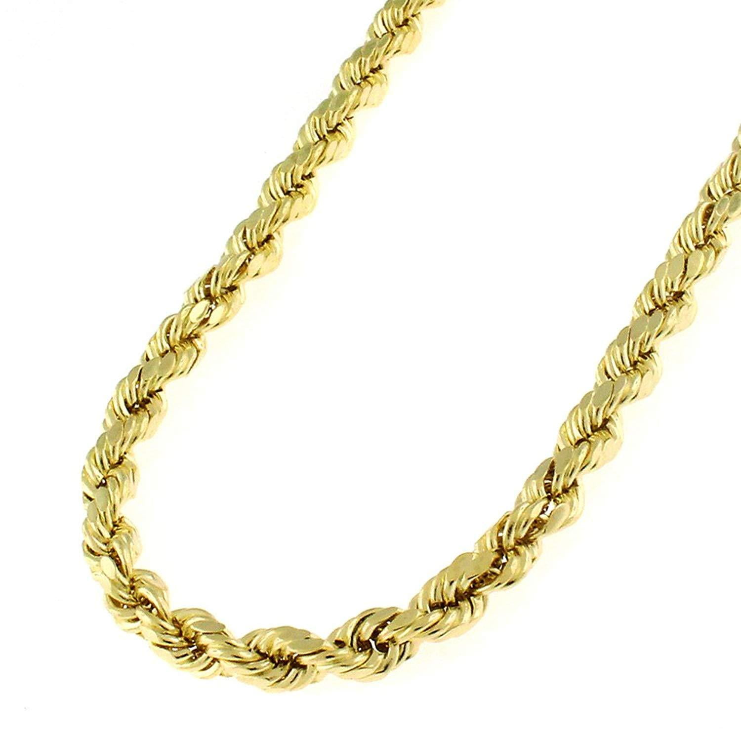 925 Sterling Silver Rope Chain Necklace Italy 1.2mm 1.5mm 2.00mm