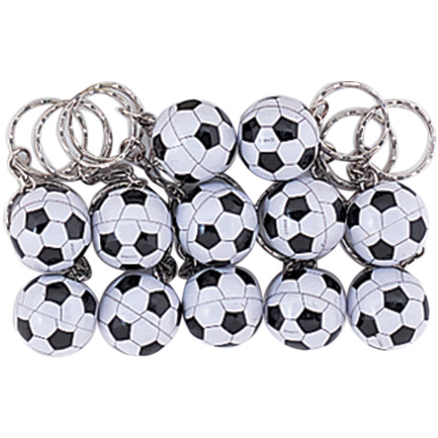 Soccer Ball Key Chain Party Favors, 12ct