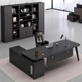 thumbnail image 4 of Home Small Office Desk L Shaped Vanity Minimalist Free Shipping Corner Computer Desk Unusual Reading Escritorio Office Furniture My Lux Decor Round, 4 of 30