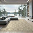 thumbnail image 2 of ODIKA 6'x9' Washable Area Rug Non-Slip, Easy Care, Dining Beige Geometric Motif Neutral Tonal Symmetrical Greek for Family Room, Living Room, Master Bedroom, 2 of 7