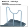 thumbnail image 4 of Pot Lid Rack Multifunctional Kitchen Organizer Punch-free Multifunctional Pot Lid Plastic Small Spoons Pad Bracket Fork Utensil Accessories Tools White, 4 of 8