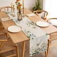 thumbnail image 3 of Flowers Eucalyptus Table Runner - 90 Inch Long, Kitchen Dining Table Runner Dresser Scarves, Vintage Country Botanical Floral Leaves Farmhouse Decor for Coffee Tables Wedding Party Banquet, 3 of 8