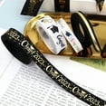 thumbnail image 2 of Bobasndm 6 Rolls 5 Yards Graduation Ribbons,Graduation Hat Star Grosgrain Ribbons Black Congrats Grad Class of 2023 Satin Ribbons Wrapping Craft Ribbons for Graduation Decor and Theme Party Supplies, 2 of 9
