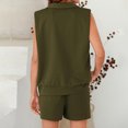 thumbnail image 5 of WAYUTE Short Sets Women 2 Piece Outfits Casual Solid Color Shorts Suit Set Everyday Comfortable Stylish Summer Outfit for Outdoor Activities, 5 of 6