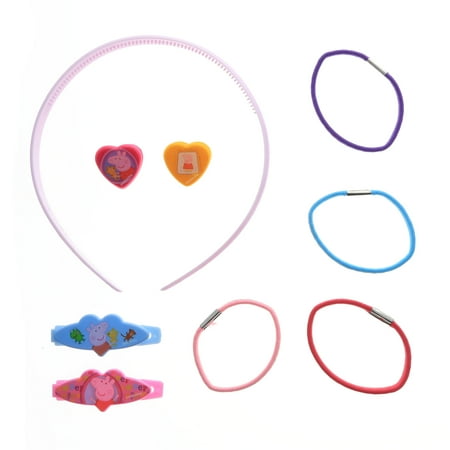 Headband Gift - 9pc Hair Accessories Girls Gift Set Hair Ponies Headband Barrette (3 Characters)