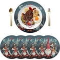 thumbnail image 3 of Coolnut Cute Christmas Gnome Placemats Set of 4 Non-Slip Heat Resistant Dining Table Place Mats Washable Kitchen PVC Weave Table Mats Home Decor Gifts, 3 of 7