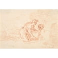 thumbnail image 2 of Joachim Von Sandrart 18x14 Black Ornate Wood Framed Double Matted Museum Art Print Titled - Mary Magdalen Penitent (17th Century), 2 of 5