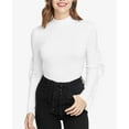 thumbnail image 4 of Rachel Roy Womens Ruffle-Sleeve Knit Sweater, White, Small, 4 of 5