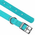 thumbnail image 3 of Jeffers Solid Web Nylon Dog Collar with Nickel Plated Hardware, 5/8"Wx14"L - Adjustable Durable Nylon Pet Collar for Small to Medium Dog, Perfect for Walking, Training, Travel, & Outdoor - Turquoise, 3 of 6