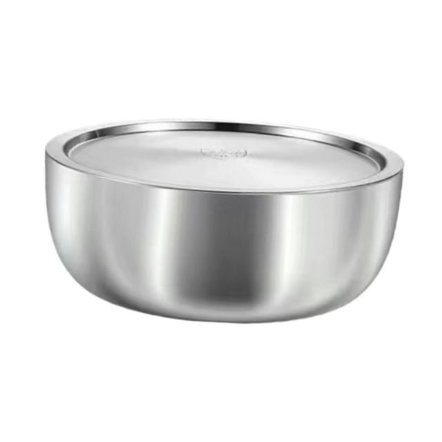 Guardoinrt Bassin en Acier Inoxydable avec Couvercle, Bassin de Service pour Buffet, pour Ranger les Fruits 26 cm Argent 26 cm