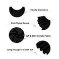 thumbnail image 3 of TIYOMI Plus Size Women's Black Shirts 2X Crewneck Flowy Tops Blouse Ruffle Short Sleeve Pullover Summer Tunics 2XL 18W 20W, 3 of 4