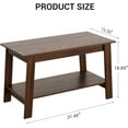 thumbnail image 2 of 31.5"  Rustic Coffee Table for Living Room, Rectangular Wooden Centre Table with Storage Shelf, Easy Assembly & Compact for Small Spaces, Flats, 2 of 6
