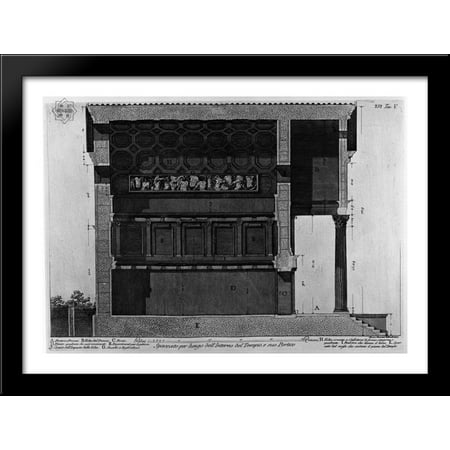- Cutaway of the Interior for long these days, and his Porch 38x28 Large Black Wood Framed Print Art by Giovanni Battista Piranesi