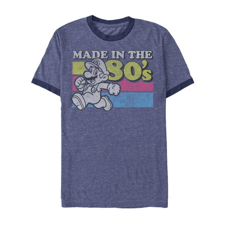 Nintendo Men's Mario Made in the Eighties Ringer T-Shirt