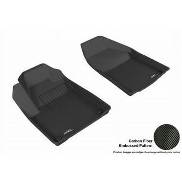 3D MAXpider 2015-2022 Fits Jeep Cherokee Kagu 1st Row Black Carbon Fiber Embossed Pattern Floor Mat L1JP01511509