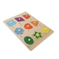 thumbnail image 1 of Child Educational Matching Toy Wooden Puzzle For Kids Assorted Color Eye-Hand Coordination 1 Set, 1 of 3