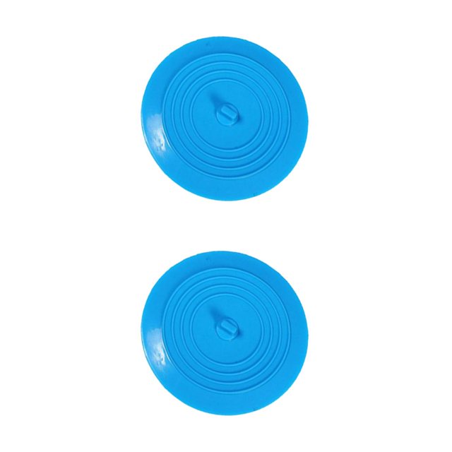 Bearachild Tapón para bañera de 15CM de diámetro, 2 uds., silicona de grado alimenticio, Color sólido, grandes, redondos, planos, para azul 2piezas