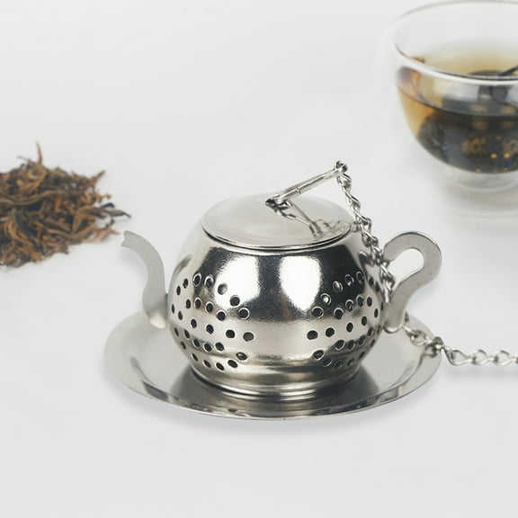 Stainless Steel Tea Strainer For Loose Tea Loose Leaf Tea Infuser, Chain Hook Design For Easy Hanging And Base To Avoid Messy Surfaces, Reusable Durable Stainless Steel Tea