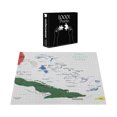 thumbnail image 5 of Ambesonne Wanderlust Jigsaw Puzzle, Bahamas Map Beach Ocean, Heirloom-Quality Fun Activity for Family Durable Cardboard, 1000 pcs, Hunter Green Blue Red, 5 of 5
