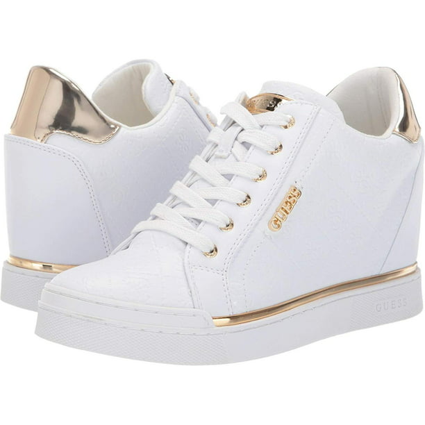 GUESS - Guess Womens Guess Leather Low Top Lace Up Fashion Sneakers ...