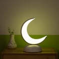 thumbnail image 2 of Lámpara de mesa Irfora Lámpara de aromaterapia de luna elegante, máquina de fragancia silenciosa recargable por USB, luz cálida / fría, LED de atenuación continua ajustable, luz nocturna Irfora Lámpara de mesa, 2 of 7