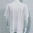 thumbnail image 6 of Daolelai Summer Thin Knitted Sweater Men's Lapel Short-Sleeved Hollow Cardigan European and American Muscle Men's Clothing, 6 of 7
