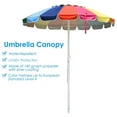 thumbnail image 3 of Yescom 6 ft Metal Rainbow Beach Patio Umbrella 16 Rib Tilt Market Umbrella, 3 of 10