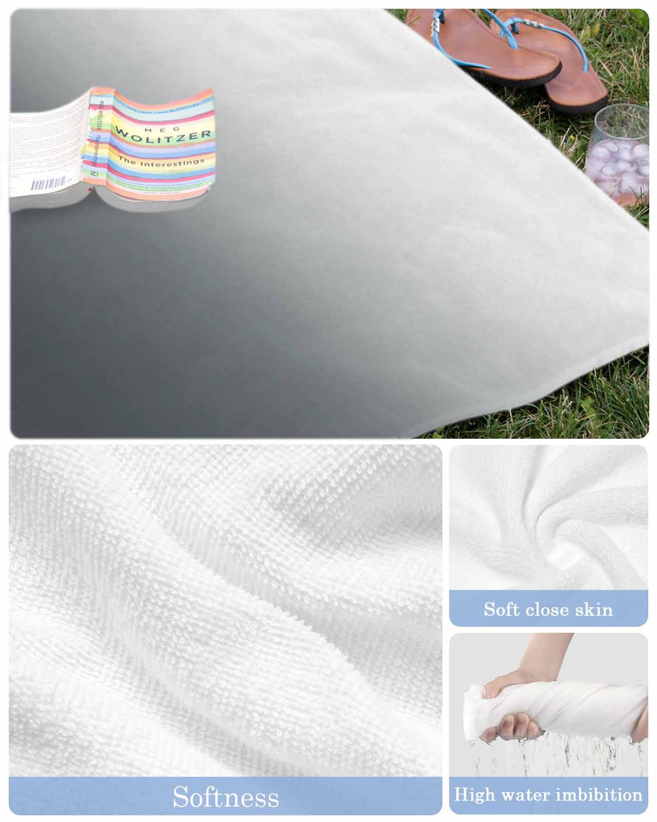 Grey Ombre Beach Towels Oversized Super Absorbent, Gray White Gradient Modern Abstract Art Lightweight Bath Towel Quick Dry Sets For Bathroom/Pool/Rv Camping/Beach Play/Gym Room/Picnic 30"x60"