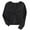 Black, variant on uikmnh Cute Tops Girls Velvet Ballet Wrap Sweater Long Sleeve Warm Blouse for Autumn Winter Dance and Casual Wear Size:3-4 Years