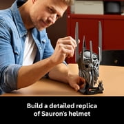 LEGO Icons The Lord of the Rings: Sauron's Helmet - Building Set for Adults, Ages 18+ Bedroom, Home Office, Book Shelf Decor - W/ Sauron Minifigure - Gift for LOTR Fans - 11373