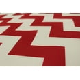 thumbnail image 3 of Mybecca Canvas Oxford Fabric Marine Waterproof Outdoor Awning 600 Denier 60 Wide Chevron Pattern Red/White Fabric by the yard, 3 of 5