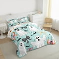 thumbnail image 3 of Manfei Kawaii Ghost Full Size Comforter Sets,Cartoon Bowtie Bow Bedding Comforter Set,Black Halloween Bats Bedding Sets For Girl,Breathable Home Decor Reversible,3pcs, 3 of 8
