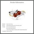 thumbnail image 5 of Gem Stone King Red Garnet 925 Silver and 10K Yellow Gold Round Shape 5MM Ring for Women Gemstone Birthstone 2.02 Cttw (Size 5), 5 of 5