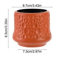 thumbnail image 3 of 3.4x3.4x2.9in Plastic Glazed Vase - Mini Cube Flower Pot for TV Cabinet Decor, Dried Flower Arrangement, Orange Imitation Ceramic Centerpiece, 3 of 6