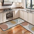 thumbnail image 3 of Kitchen Rugs Sets Of 2,Orange Boho Geometric and Plant Pattern (2) Anti Fatigue Kitchen Mat Rugs Non Slip Washable,Decorative Kitchen Floor Mats for Kitchen,Sink,Laundry,17"x47"+17"x47", 3 of 5