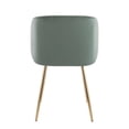 thumbnail image 5 of LumiSource Gold Metal, Sage Green Velvet Fran Chair - Set of 2, 5 of 10