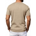 thumbnail image 5 of 2026 Men's Casual T-Shirts Summer Short Sleeve Crewneck Stretchy Shirt Fashion Textured Jacquard Tops for Men, 5 of 6