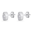 thumbnail image 3 of Marquise Stud Cluster Earrings CZ 925 Sterling Silver 6mm, 3 of 6